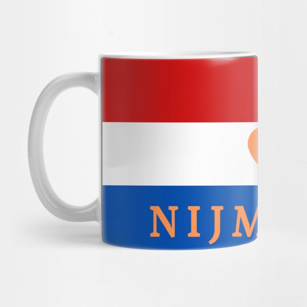 I Love Nijmegen Netherlands Flag Color Stripes by aybe7elf